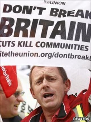 Protester at rally in Westminster