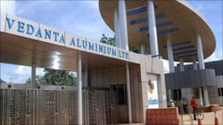 Vedanta aluminium refinery at Lanjigarh, Orissa's Kalahandi district