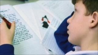 pupils writing