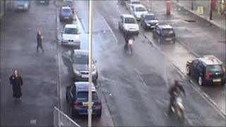 CCTV of motorcyclists police want to trace following a shooting in Norris Green