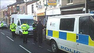 The scene of the shooting in Blackburn