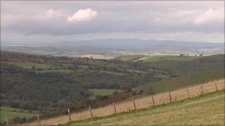 Masts have been placed on the South Shropshire hills and valley
