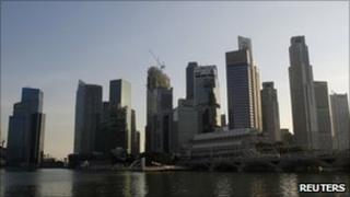 Singapore financial district