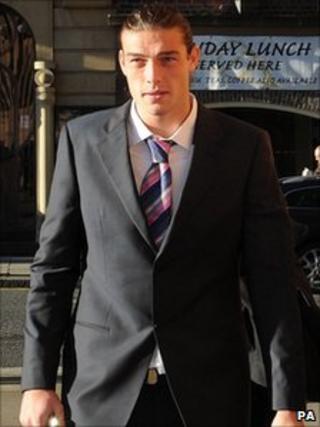 Andy Carroll at Newcastle Crown Court