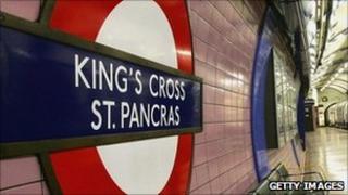 Piccadilly Line platform at King's Cross