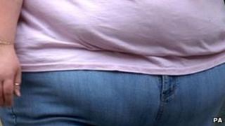 obese woman, central London