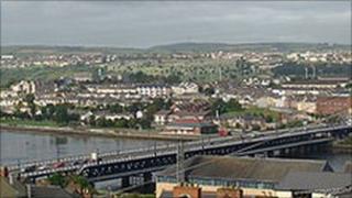 View of Derry across river