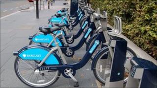 A docking station for London's bike hire scheme