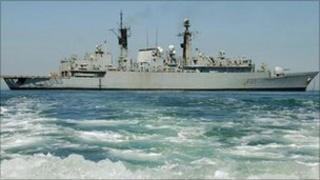 HMS Cornwall in North Arabian Gulf