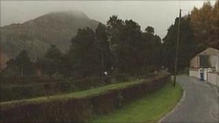 The PSNI helicopter crashed near Hilltown in County Down