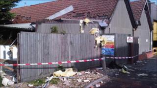 Scene of explosion