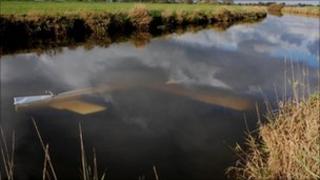 Plane in River Derwent
