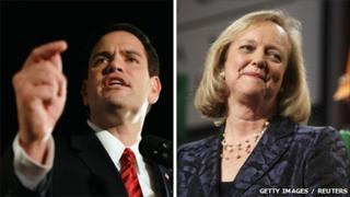 Marco Rubio and Meg Whitman (2 November 2010)