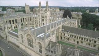 View of Oxford, All Souls College, University of Oxford