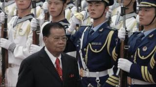 General Than Shwe on a visit to China in September
