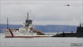 Anglian Prince with HMS Astute