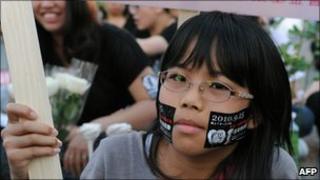 Rally against Taiwan's judicial system in Taipei (Sept 2010)