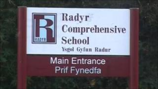 Radyr Comprehensive School sign