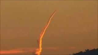 Apparent missile launch