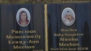 Mother and baby's headstone