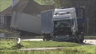 The accident happened on the main route between Strabane and Omagh