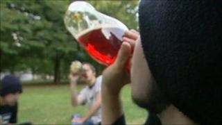 young people drinking