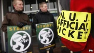Picket at BBC Television Centre