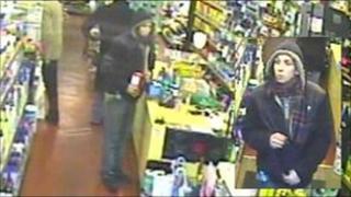Montage of two CCTV stills