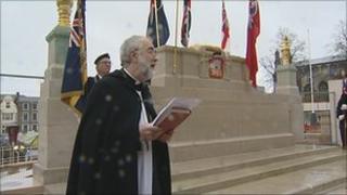 Dedication of the restored war memorial in Norwich