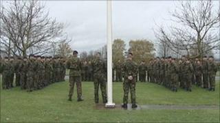 11 EOD Regiment RLC holding a field act of remembrance
