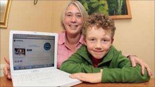 Catriona Gambles and son