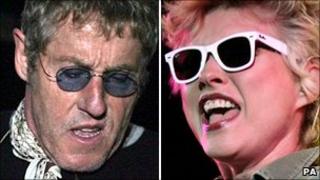 Roger Daltrey of The Who and Debbie Harry