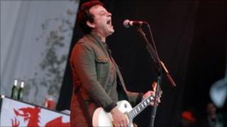 James Dean Bradfield performs at the Glastonbury Festival