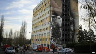 Aftermath of the fire in Dijon (14 November 2010)