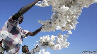 Cotton farmers in Burkina Faso