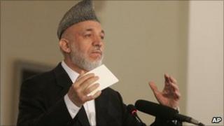 Afghan President Hamid Karzai