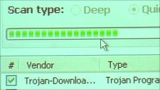 A fake computer scan