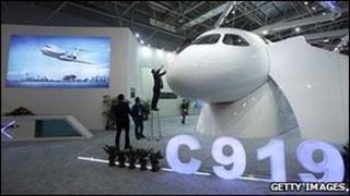 C919 airplane displayed at the Airshow China 2010 in Zhuhai