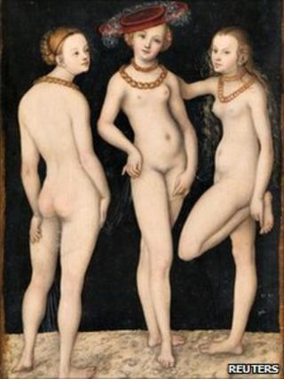 The Three Graces by Lucas Cranach the Elder