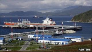 Oil terminal at Russia's Far-East port of Kozmino