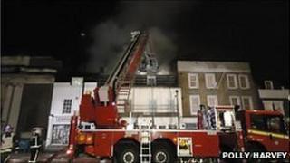 Fire crews tackle New Cross hostel fire