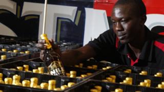 Worker at SABMiller's Nile Brewery in Uganda