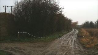 Police corden at the scene