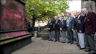 War veterans at the Cenotaph (Pic courtesy of Express and Star)