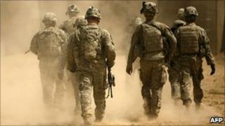 US soldiers serving under NATO in Afghanistan