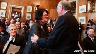 Elouise Cobell, shown last year with Interior Secretary Ken Salazar