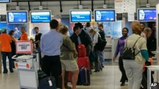 Passengers at Windhoek's Hosea Kutako International airport