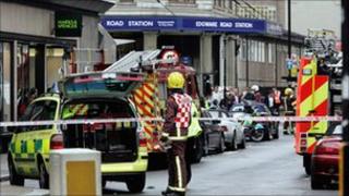 Emergency services at Edgware Road station following the 7 July explosions