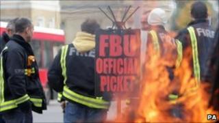 London firefighters on strike
