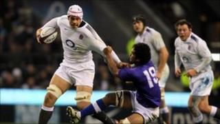 England"s Dave Attwood is tackled by Afa Aiono of Samoa during last weekend's match at Twickenham
